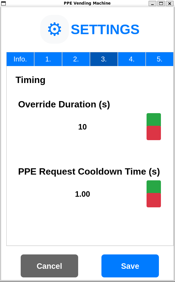 Previous ROS2 GUI - Timing Settings